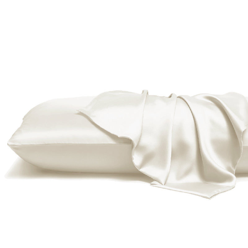 Satin pudebetræk - White