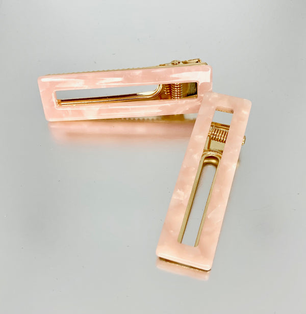 Hårklips - Marble Pink