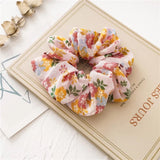 Satin scrunchies flower - Aroum